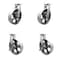 Service Caster 10'' Heavy Duty Semi Steel Cast Iron Wheel Swivel Caster Set with 2 Brakes, 4PK CRAN-SCC-KP92S1030-SSR-2-SLB-2 - alternate 1